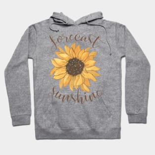 Forecast: Sunshine (with bright hand-drawn sunflower) Hoodie